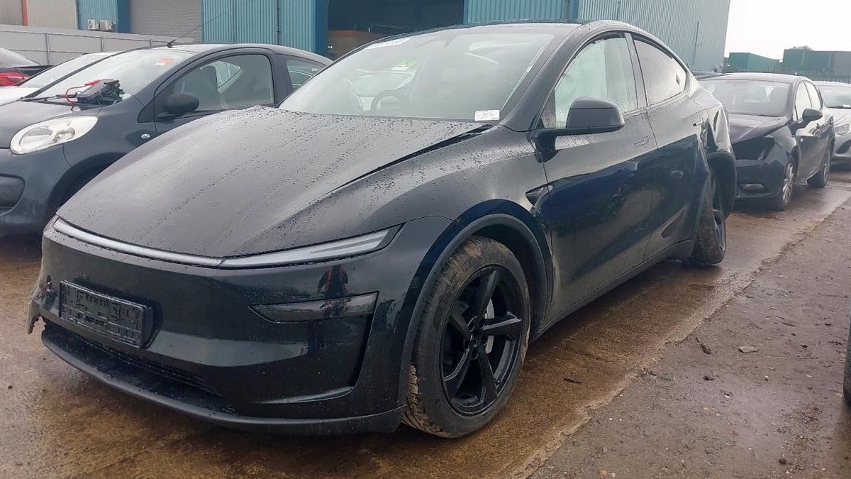 A nearly new electric car retired early after light damage